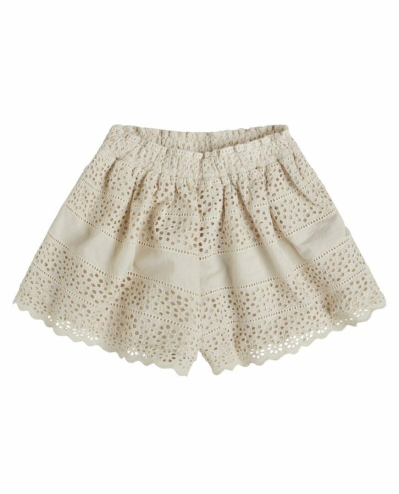 Coco Culottes broderie Anglaise in oat scaled Шорцеви Little Cotton Clothes