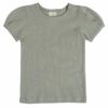 Pointelle organic T shirt seagrass 1 scaled Маица Little Cotton Clothes