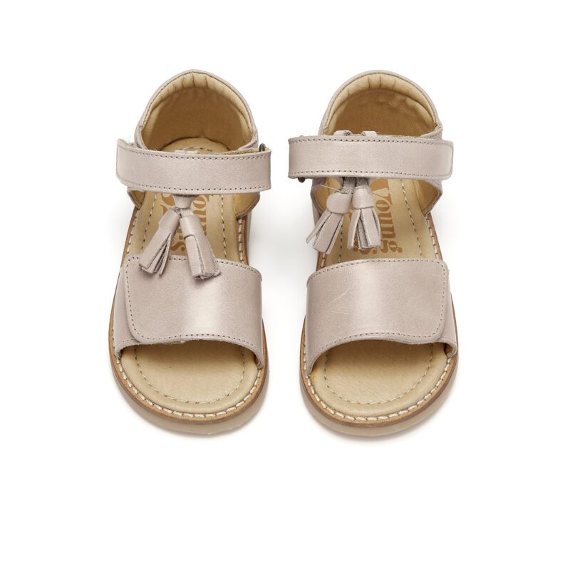 TASSEL SANDAL WITH RUBBER SOLE MINK 3 Сандали Young Soles London
