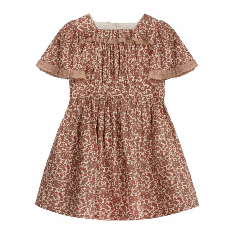 juila dress midsummer floral in sorbet 2 scaled Фустан Јулија Little Cotton Clothes